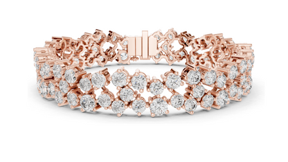 14.45 CT Lab Grown Diamond Tennis Bracelet | VVS-VS-EF CVD Diamond | 10KT, 14KT, 18KT Gold & 925 Silver | Rose, Yellow, White Gold Options | Luxury Fine Jewelry