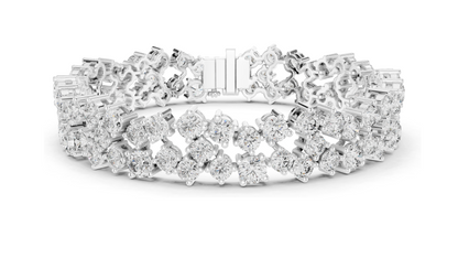 14.45 CT Lab Grown Diamond Tennis Bracelet | VVS-VS-EF CVD Diamond | 10KT, 14KT, 18KT Gold & 925 Silver | Rose, Yellow, White Gold Options | Luxury Fine Jewelry