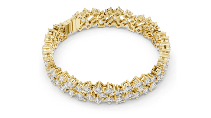 14.45 CT Lab Grown Diamond Tennis Bracelet | VVS-VS-EF CVD Diamond | 10KT, 14KT, 18KT Gold & 925 Silver | Rose, Yellow, White Gold Options | Luxury Fine Jewelry