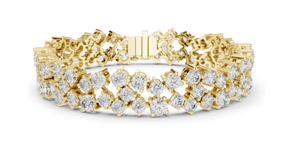 14.45 CT Lab Grown Diamond Tennis Bracelet | VVS-VS-EF CVD Diamond | 10KT, 14KT, 18KT Gold & 925 Silver | Rose, Yellow, White Gold Options | Luxury Fine Jewelry
