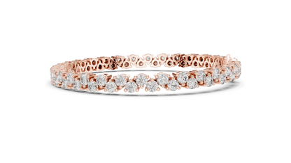6.2 CT Lab-Created VVS-VS-EF CVD Diamond Tennis Bracelet | Round Brilliant Cut | 18KT, 14KT, 10KT Gold & 925 Silver | Rose, Yellow, White Gold Options | Luxury Fine Jewelry