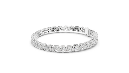 6.2 CT Lab-Created VVS-VS-EF CVD Diamond Tennis Bracelet | Round Brilliant Cut | 18KT, 14KT, 10KT Gold & 925 Silver | Rose, Yellow, White Gold Options | Luxury Fine Jewelry
