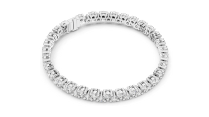 6.2 CT Lab-Created VVS-VS-EF CVD Diamond Tennis Bracelet | Round Brilliant Cut | 18KT, 14KT, 10KT Gold & 925 Silver | Rose, Yellow, White Gold Options | Luxury Fine Jewelry