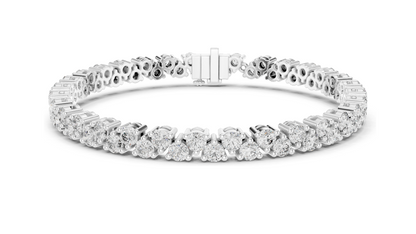 6.2 CT Lab-Created VVS-VS-EF CVD Diamond Tennis Bracelet | Round Brilliant Cut | 18KT, 14KT, 10KT Gold & 925 Silver | Rose, Yellow, White Gold Options | Luxury Fine Jewelry