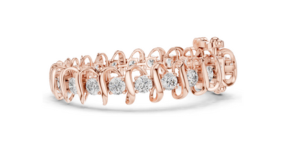 11 CT Lab Diamond Bracelet | VVS-VS EF CVD Diamond, 18KT Gold, 14KT, 10KT Gold & 925 Silver | Rose, Yellow, White Gold Options | Luxury Fine Jewelry