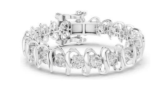 11 CT Lab Diamond Bracelet | VVS-VS EF CVD Diamond, 18KT Gold, 14KT, 10KT Gold & 925 Silver | Rose, Yellow, White Gold Options | Luxury Fine Jewelry