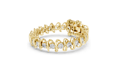 11 CT Lab Diamond Bracelet | VVS-VS EF CVD Diamond, 18KT Gold, 14KT, 10KT Gold & 925 Silver | Rose, Yellow, White Gold Options | Luxury Fine Jewelry