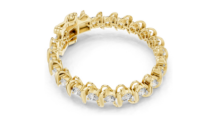11 CT Lab Diamond Bracelet | VVS-VS EF CVD Diamond, 18KT Gold, 14KT, 10KT Gold & 925 Silver | Rose, Yellow, White Gold Options | Luxury Fine Jewelry