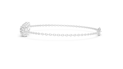 1.29ct Lab Grown Diamond 3-Stone Bracelet | VVS-VS EF CVD Diamonds | 18KT, 14KT, 10KT Gold & 925 Silver | Rose, Yellow, White Gold | Luxury Fine Jewelry