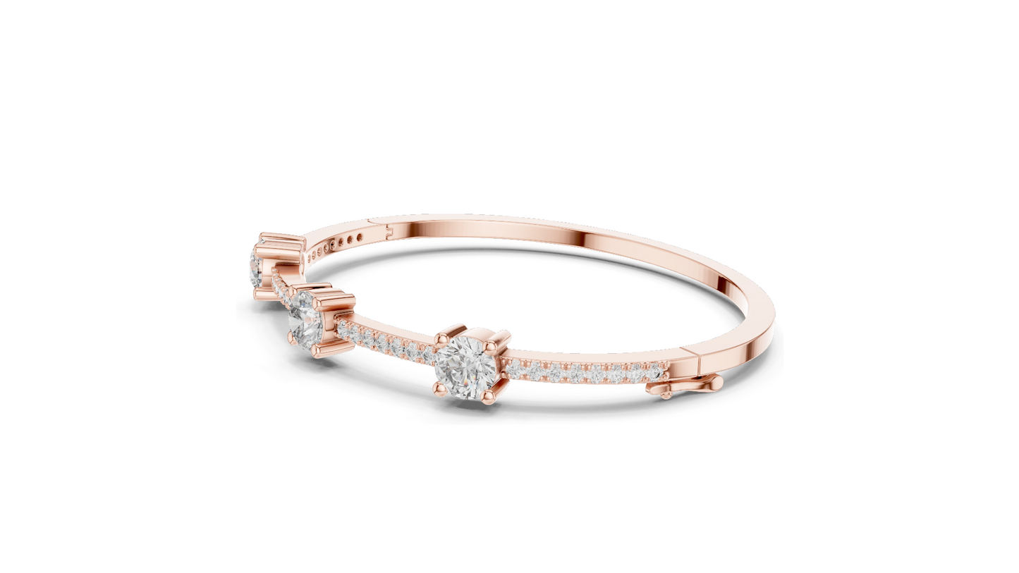 3.6 CT Lab-Grown Diamond Tennis Bracelet | Round Brilliant Cut | 10KT, 14KT, 18KT Gold & 925 Silver | Rose, Yellow, White Gold Options | Luxury Fine Jewelry