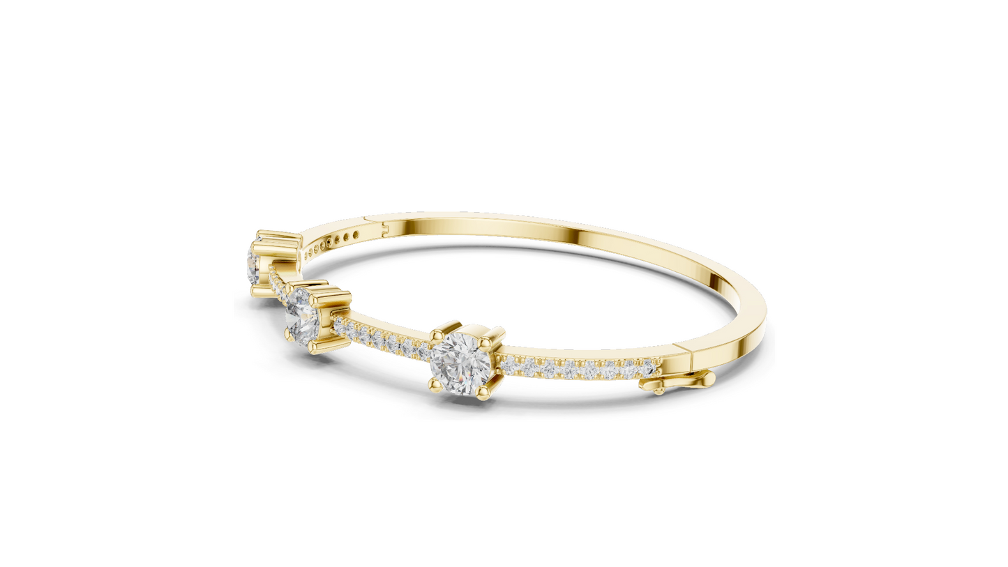 3.6 CT Lab-Grown Diamond Tennis Bracelet | Round Brilliant Cut | 10KT, 14KT, 18KT Gold & 925 Silver | Rose, Yellow, White Gold Options | Luxury Fine Jewelry