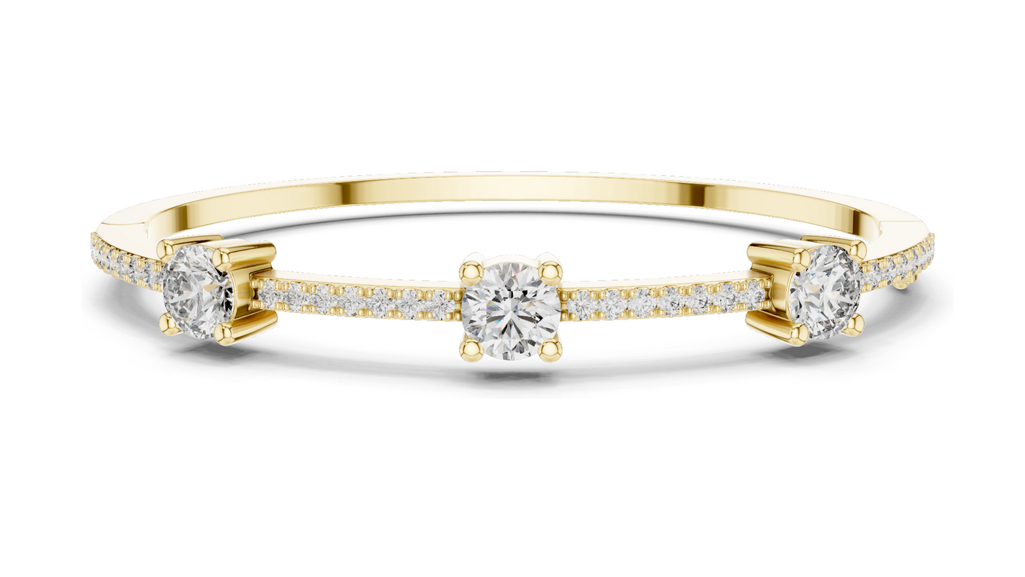 3.6 CT Lab-Grown Diamond Tennis Bracelet | Round Brilliant Cut | 10KT, 14KT, 18KT Gold & 925 Silver | Rose, Yellow, White Gold Options | Luxury Fine Jewelry