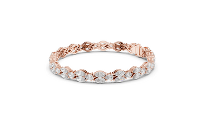 9.0288 CT Lab Grown VVS-VS EF CVD Diamond Bracelet | Available in 18KT, 14KT, 10KT Gold & 925 Silver | Rose, Yellow, White Gold Options