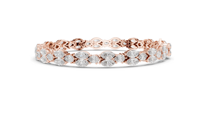 9.0288 CT Lab Grown VVS-VS EF CVD Diamond Bracelet | Available in 18KT, 14KT, 10KT Gold & 925 Silver | Rose, Yellow, White Gold Options