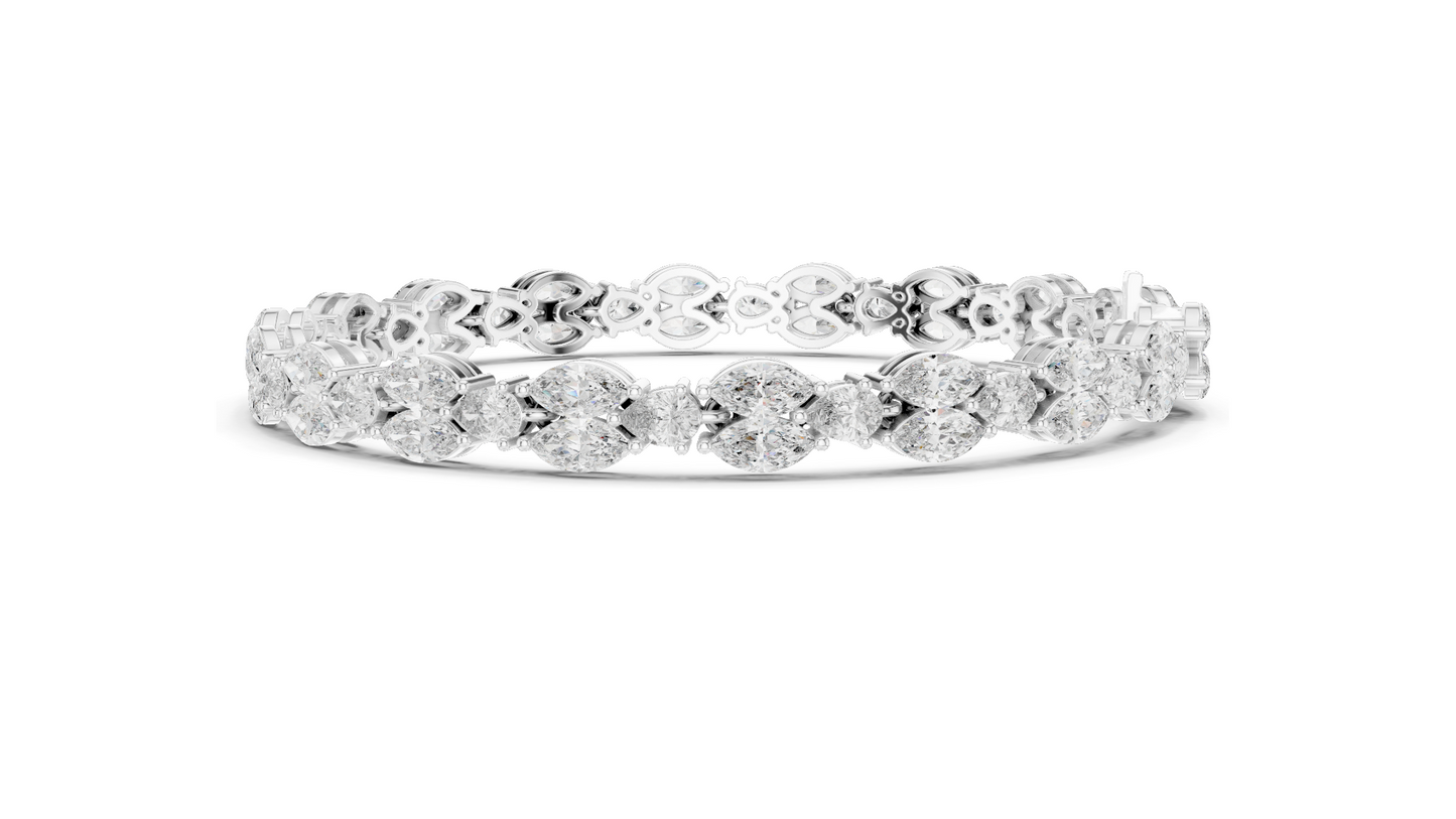 9.0288 CT Lab Grown VVS-VS EF CVD Diamond Bracelet | Available in 18KT, 14KT, 10KT Gold & 925 Silver | Rose, Yellow, White Gold Options