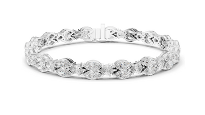 9.0288 CT Lab Grown VVS-VS EF CVD Diamond Bracelet | Available in 18KT, 14KT, 10KT Gold & 925 Silver | Rose, Yellow, White Gold Options