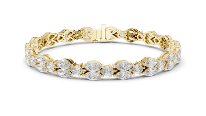 9.0288 CT Lab Grown VVS-VS EF CVD Diamond Bracelet | Available in 18KT, 14KT, 10KT Gold & 925 Silver | Rose, Yellow, White Gold Options