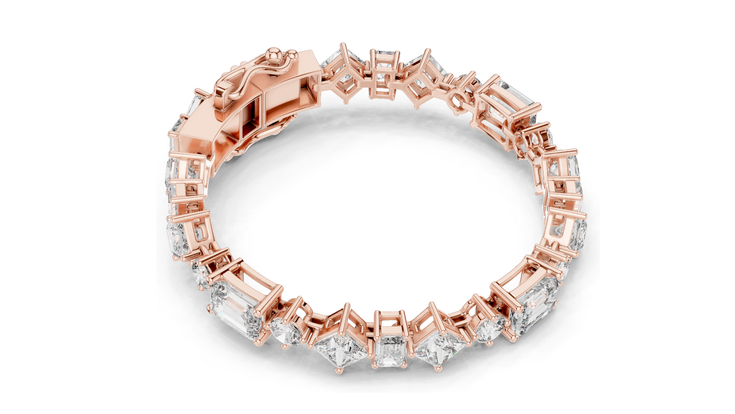 20.07 CT Lab-Crafted Diamond Tennis Bracelet | VVS-VS-EF CVD Diamonds | 18KT, 14KT, 10KT Gold & 925 Silver | Rose, Yellow, White Gold Options | Luxury Fine Jewelry