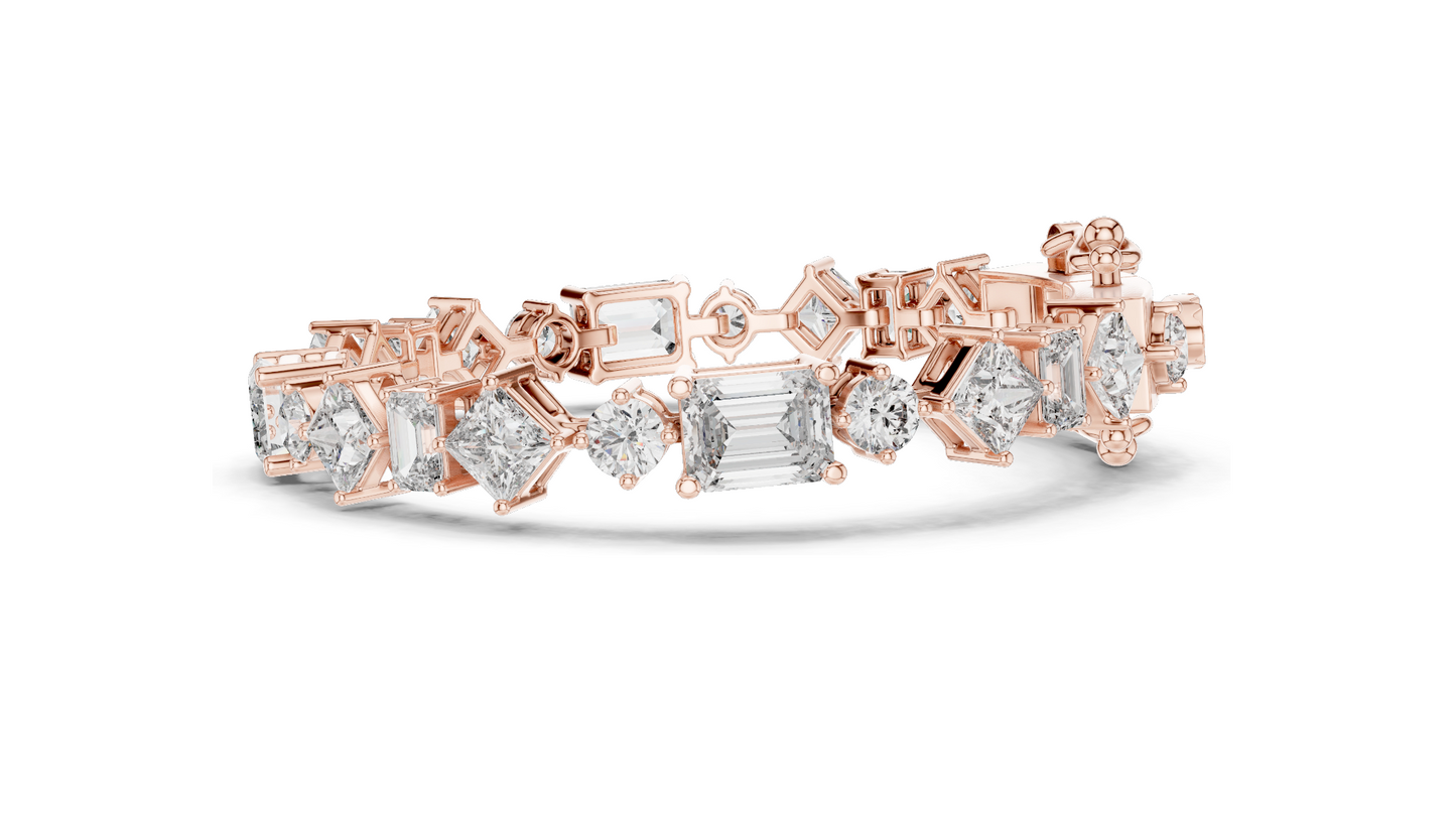 20.07 CT Lab-Crafted Diamond Tennis Bracelet | VVS-VS-EF CVD Diamonds | 18KT, 14KT, 10KT Gold & 925 Silver | Rose, Yellow, White Gold Options | Luxury Fine Jewelry