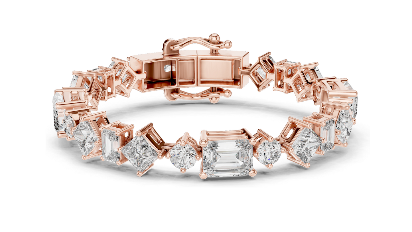 20.07 CT Lab-Crafted Diamond Tennis Bracelet | VVS-VS-EF CVD Diamonds | 18KT, 14KT, 10KT Gold & 925 Silver | Rose, Yellow, White Gold Options | Luxury Fine Jewelry