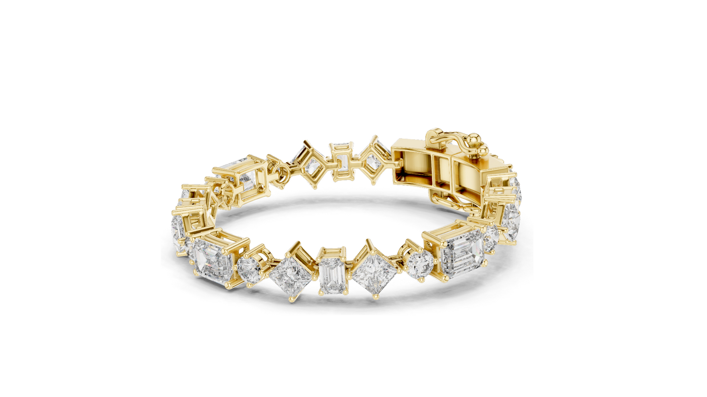 20.07 CT Lab-Crafted Diamond Tennis Bracelet | VVS-VS-EF CVD Diamonds | 18KT, 14KT, 10KT Gold & 925 Silver | Rose, Yellow, White Gold Options | Luxury Fine Jewelry