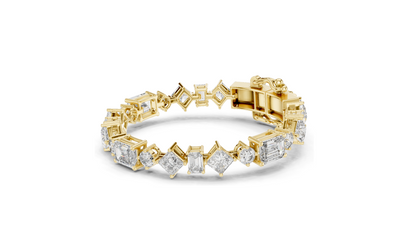 20.07 CT Lab-Crafted Diamond Tennis Bracelet | VVS-VS-EF CVD Diamonds | 18KT, 14KT, 10KT Gold & 925 Silver | Rose, Yellow, White Gold Options | Luxury Fine Jewelry