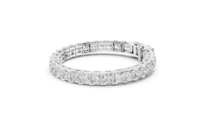 24.28 CT Princess-Cut Lab-Created Diamond Bracelet | VVS-VS EF CVD | 18KT, 14KT, 10KT Gold & 925 Silver | Moissanite Option | Rose, Yellow, White Gold