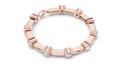 5.6 CT Lab Diamond Bracelet | VVS-VS-EF CVD Diamond | 18KT, 14KT, 10KT Gold & 925 Silver | Rose, Yellow, White Gold Options | Luxury Fine Jewelry