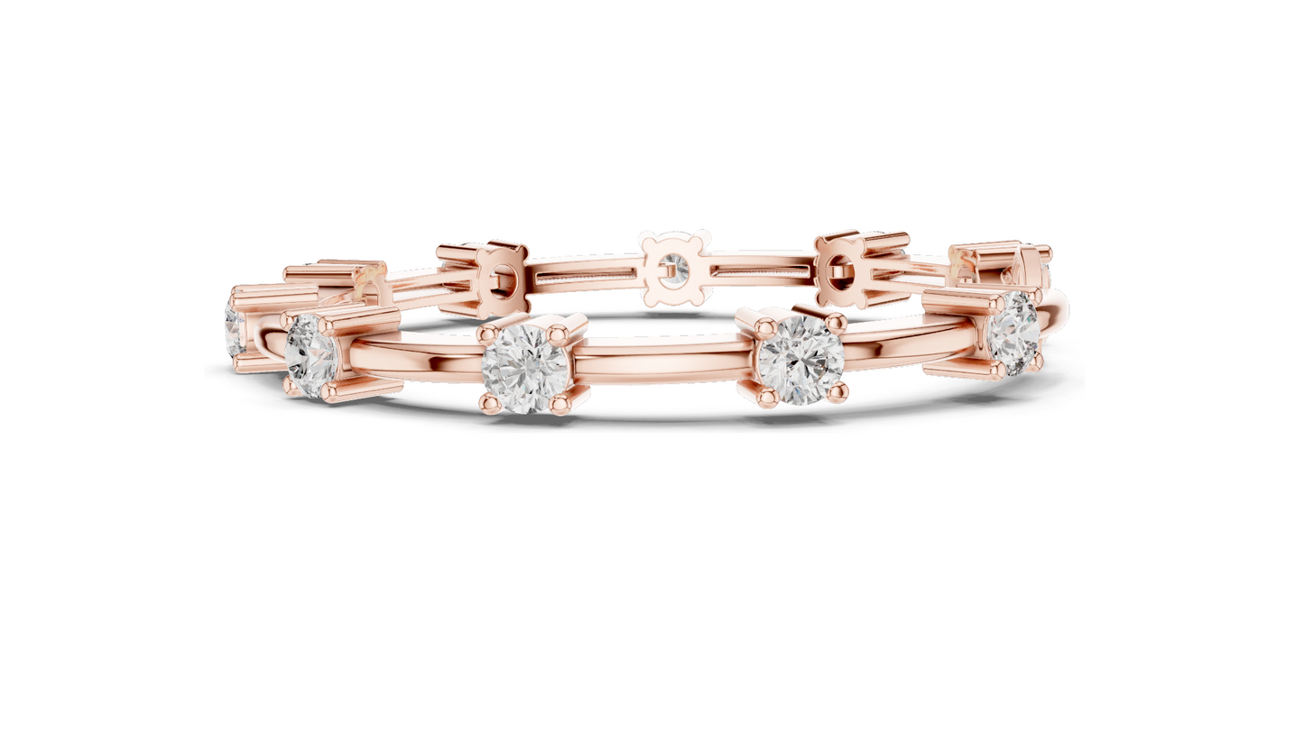 5.6 CT Lab Diamond Bracelet | VVS-VS-EF CVD Diamond | 18KT, 14KT, 10KT Gold & 925 Silver | Rose, Yellow, White Gold Options | Luxury Fine Jewelry
