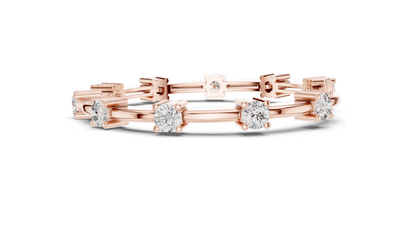 5.6 CT Lab Diamond Bracelet | VVS-VS-EF CVD Diamond | 18KT, 14KT, 10KT Gold & 925 Silver | Rose, Yellow, White Gold Options | Luxury Fine Jewelry