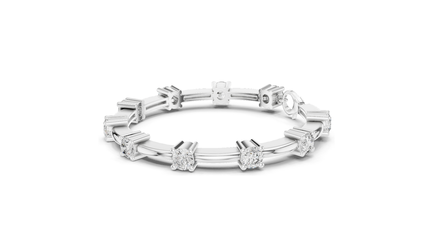 5.6 CT Lab Diamond Bracelet | VVS-VS-EF CVD Diamond | 18KT, 14KT, 10KT Gold & 925 Silver | Rose, Yellow, White Gold Options | Luxury Fine Jewelry