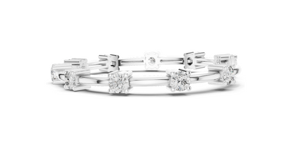 5.6 CT Lab Diamond Bracelet | VVS-VS-EF CVD Diamond | 18KT, 14KT, 10KT Gold & 925 Silver | Rose, Yellow, White Gold Options | Luxury Fine Jewelry