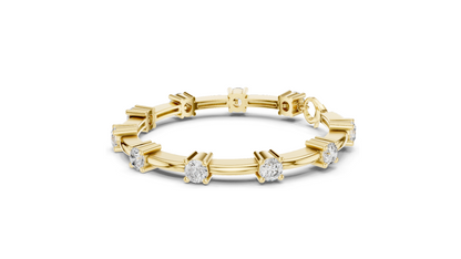 5.6 CT Lab Diamond Bracelet | VVS-VS-EF CVD Diamond | 18KT, 14KT, 10KT Gold & 925 Silver | Rose, Yellow, White Gold Options | Luxury Fine Jewelry