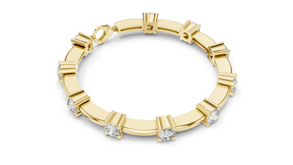 5.6 CT Lab Diamond Bracelet | VVS-VS-EF CVD Diamond | 18KT, 14KT, 10KT Gold & 925 Silver | Rose, Yellow, White Gold Options | Luxury Fine Jewelry