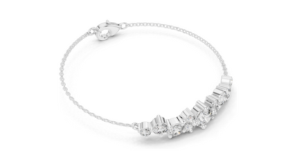 3.03 CT Lab Diamond Bracelet | Round Brilliant Cut | 18KT, 14KT, 10KT Gold & 925 Silver | Rose, Yellow, White Gold Options | Luxury Fine Jewelry