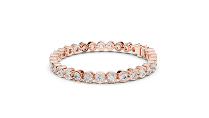9.3 CT Lab Diamond Tennis Bracelet | Round Cut VVS-VS EF CVD Diamonds | 18KT, 14KT, 10KT Gold & 925 Silver | Moissanite Option | Rose, Yellow, White Gold