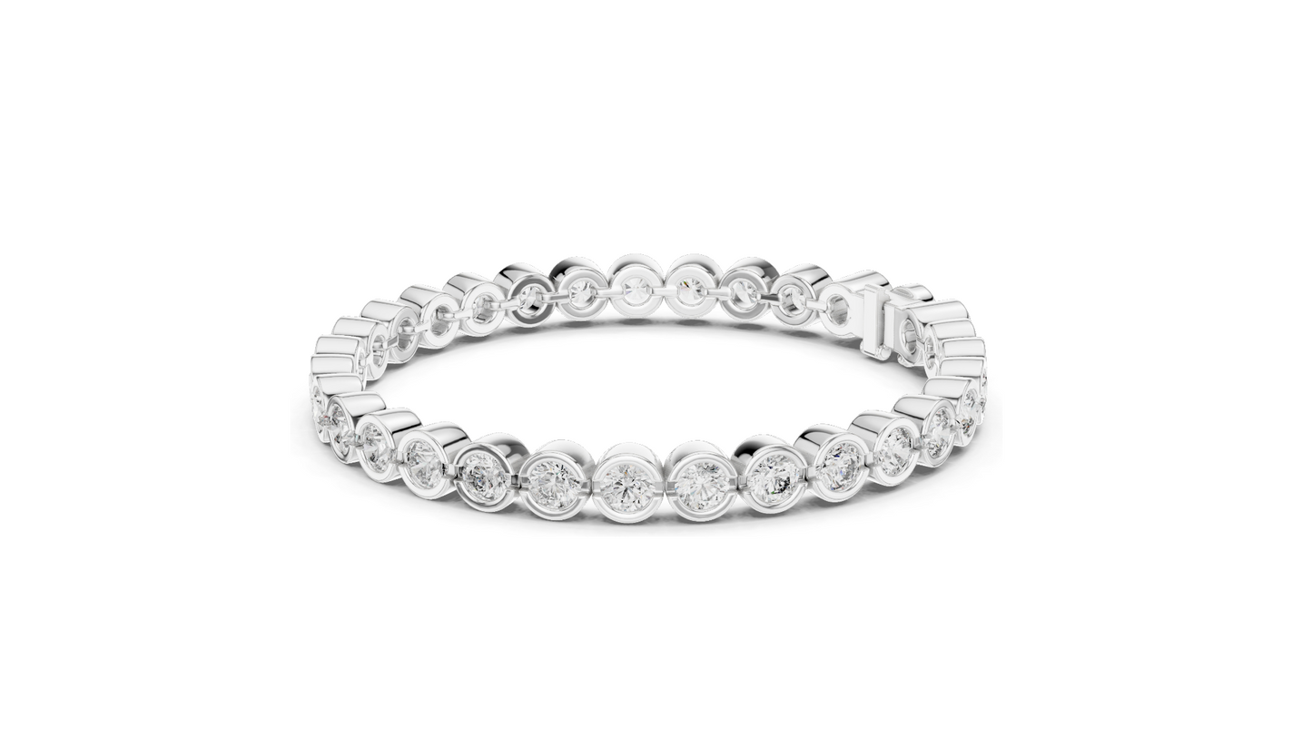 9.3 CT Lab Diamond Tennis Bracelet | Round Cut VVS-VS EF CVD Diamonds | 18KT, 14KT, 10KT Gold & 925 Silver | Moissanite Option | Rose, Yellow, White Gold