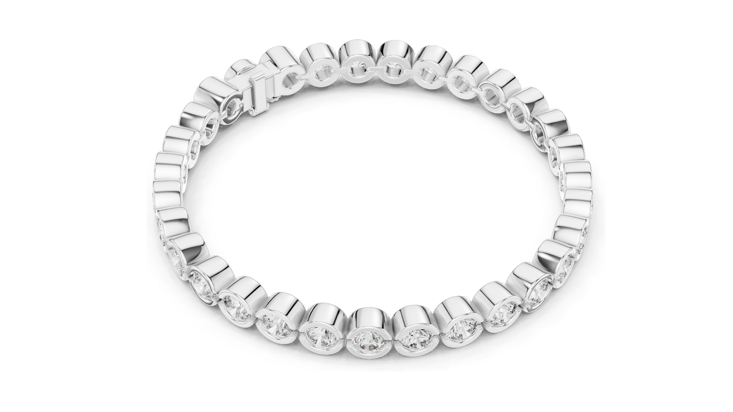 9.3 CT Lab Diamond Tennis Bracelet | Round Cut VVS-VS EF CVD Diamonds | 18KT, 14KT, 10KT Gold & 925 Silver | Moissanite Option | Rose, Yellow, White Gold
