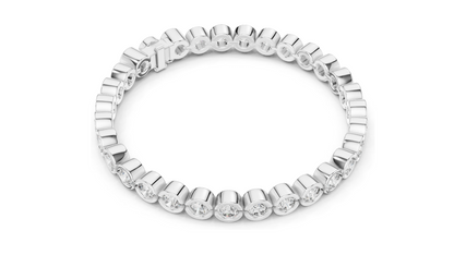 9.3 CT Lab Diamond Tennis Bracelet | Round Cut VVS-VS EF CVD Diamonds | 18KT, 14KT, 10KT Gold & 925 Silver | Moissanite Option | Rose, Yellow, White Gold