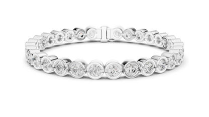 9.3 CT Lab Diamond Tennis Bracelet | Round Cut VVS-VS EF CVD Diamonds | 18KT, 14KT, 10KT Gold & 925 Silver | Moissanite Option | Rose, Yellow, White Gold