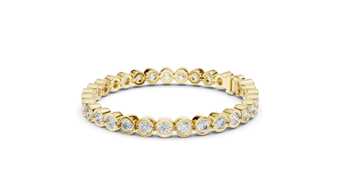 9.3 CT Lab Diamond Tennis Bracelet | Round Cut VVS-VS EF CVD Diamonds | 18KT, 14KT, 10KT Gold & 925 Silver | Moissanite Option | Rose, Yellow, White Gold