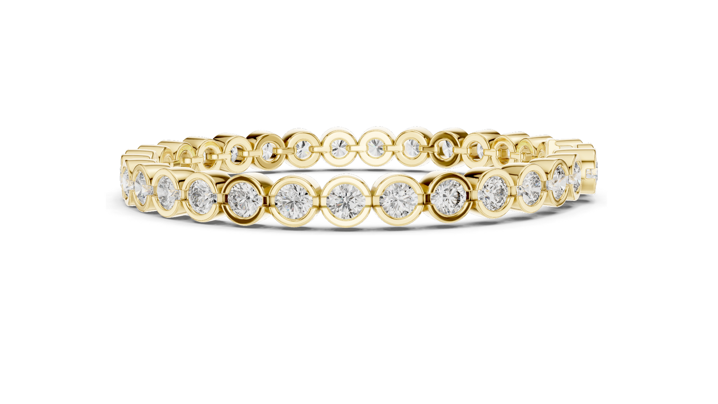 9.3 CT Lab Diamond Tennis Bracelet | Round Cut VVS-VS EF CVD Diamonds | 18KT, 14KT, 10KT Gold & 925 Silver | Moissanite Option | Rose, Yellow, White Gold