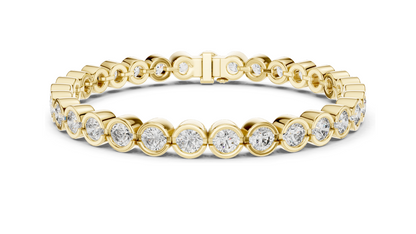 9.3 CT Lab Diamond Tennis Bracelet | Round Cut VVS-VS EF CVD Diamonds | 18KT, 14KT, 10KT Gold & 925 Silver | Moissanite Option | Rose, Yellow, White Gold