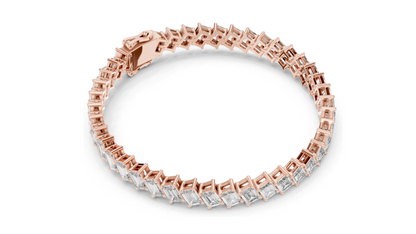 7.52 CT Lab Grown Diamond Tennis Bracelet | Emerald Cut | 18KT, 14KT, 10KT Gold & 925 Silver | Rose, Yellow, White Gold Options | Luxury Fine Jewelry