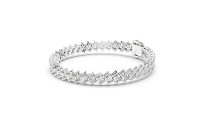 7.52 CT Lab Grown Diamond Tennis Bracelet | Emerald Cut | 18KT, 14KT, 10KT Gold & 925 Silver | Rose, Yellow, White Gold Options | Luxury Fine Jewelry