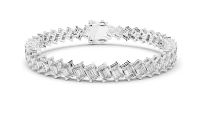 7.52 CT Lab Grown Diamond Tennis Bracelet | Emerald Cut | 18KT, 14KT, 10KT Gold & 925 Silver | Rose, Yellow, White Gold Options | Luxury Fine Jewelry