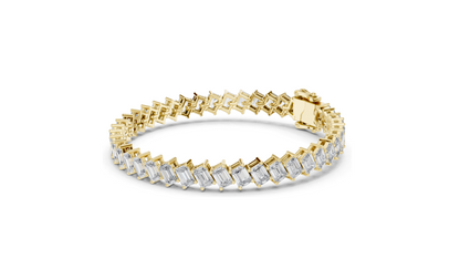 7.52 CT Lab Grown Diamond Tennis Bracelet | Emerald Cut | 18KT, 14KT, 10KT Gold & 925 Silver | Rose, Yellow, White Gold Options | Luxury Fine Jewelry