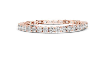 12.6 CT Lab Diamond Tennis Bracelet | Emerald & Round Brilliant Cut | VVS–VS EF CVD | 10KT, 14KT, 18KT Gold & 925 Silver | Rose, Yellow, White Gold Options | Luxury Fine Jewelry