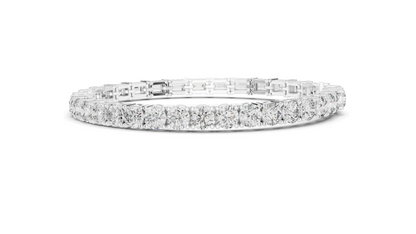 12.6 CT Lab Diamond Tennis Bracelet | Emerald & Round Brilliant Cut | VVS–VS EF CVD | 10KT, 14KT, 18KT Gold & 925 Silver | Rose, Yellow, White Gold Options | Luxury Fine Jewelry