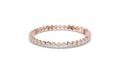 7.98 CT Lab-Created Diamond Tennis Bracelet | Round Brilliant Cut | 18KT, 14KT, 10KT Gold & 925 Silver | Moissanite Option | Rose, Yellow, White Gold